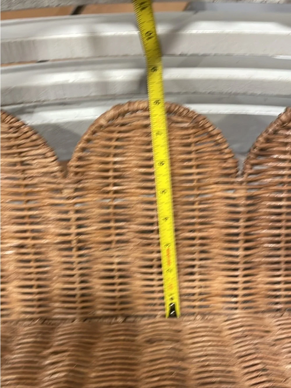 Woven Rattan Decorative Wall Shelf with Scalloped Edge Detail - creative co-op